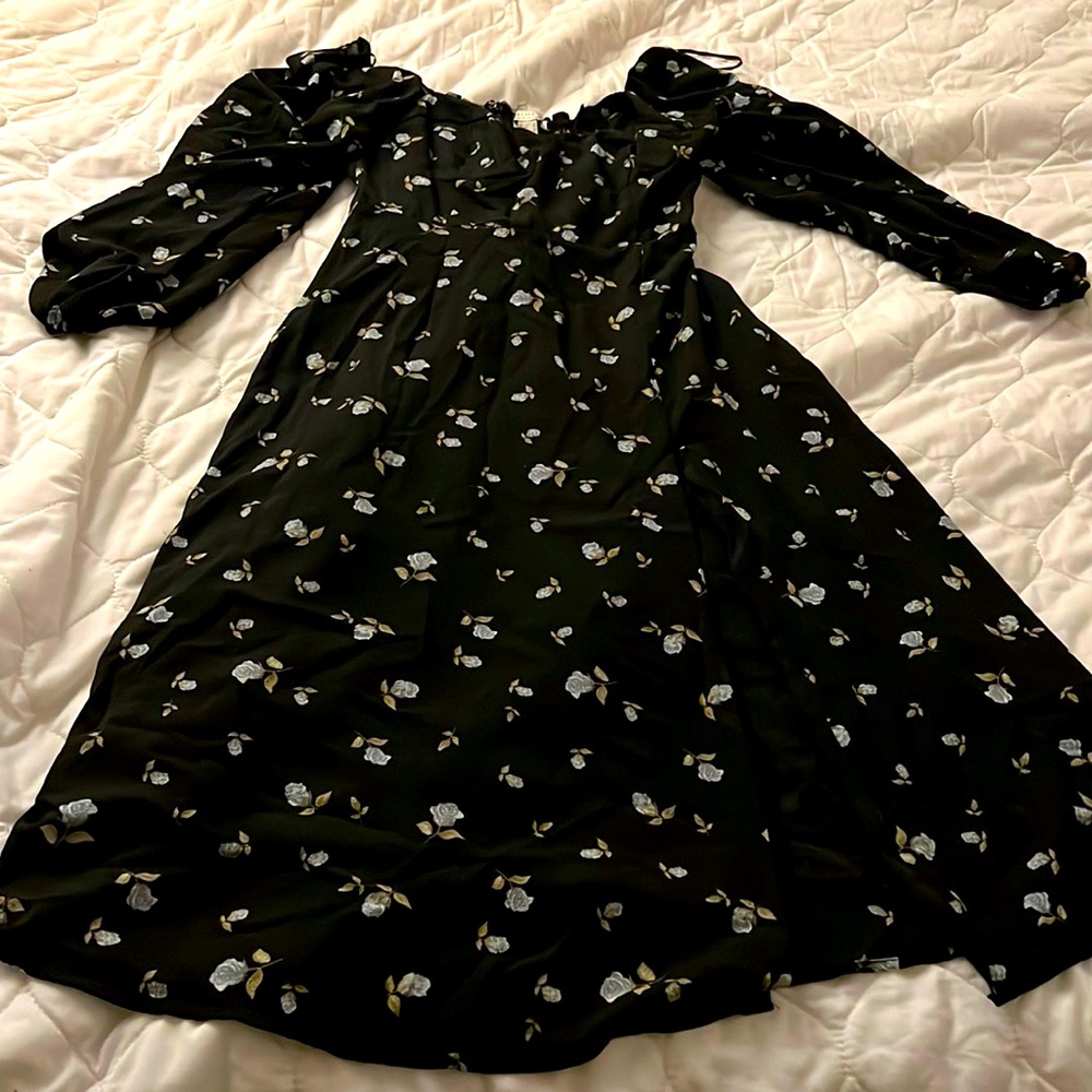 Forever 21 Black dress with front slit